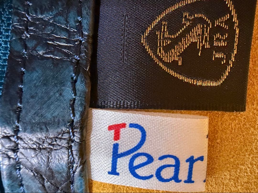 S*中様 Pear クロコダイル風バッグ 青