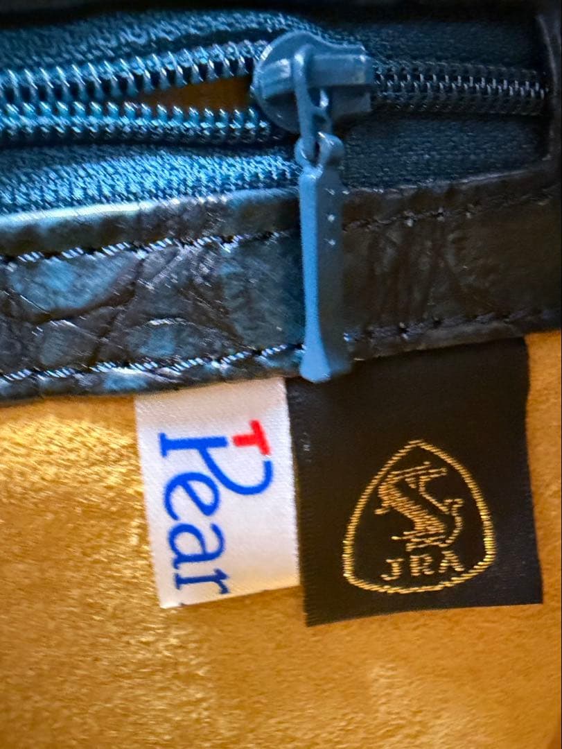 S*中様 Pear クロコダイル風バッグ 青