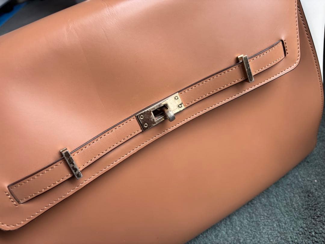 【FARO】定価5万　FLAP BRIEF MAT-LEATHER レザーバッグ