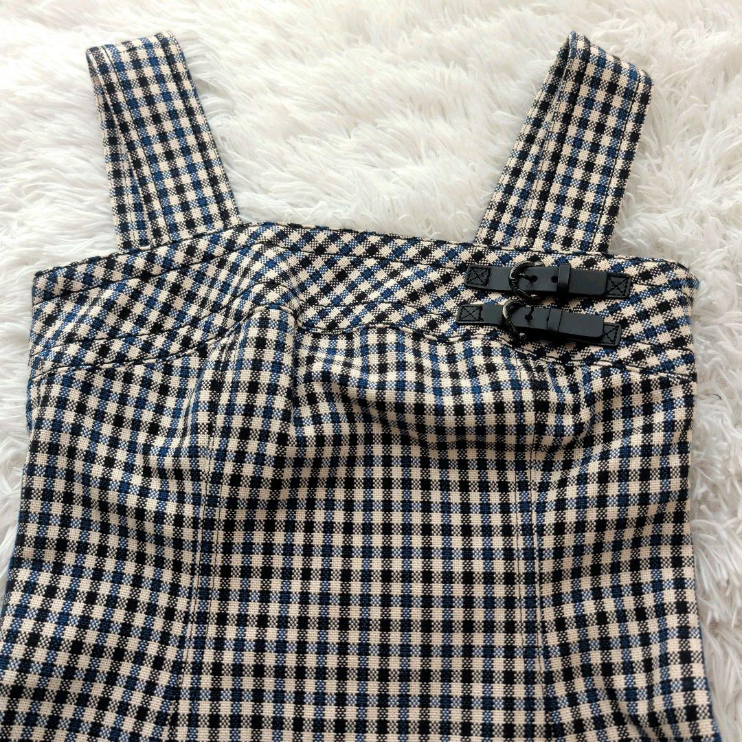バーバリーブルーレーベル ビスチェワンピース チェック ベルト プリーツ