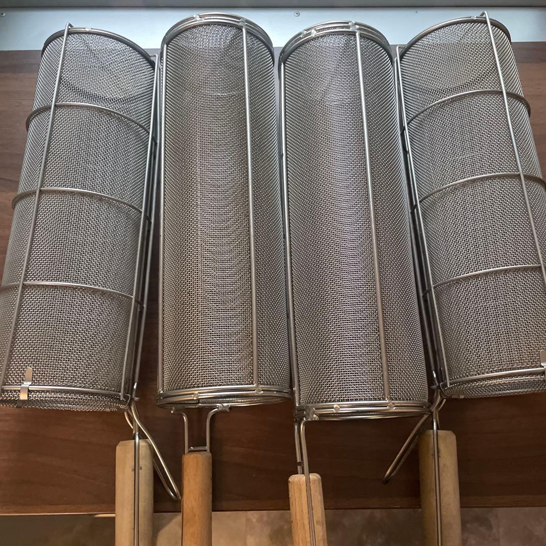 スチール製パスタストレーナー4個セット