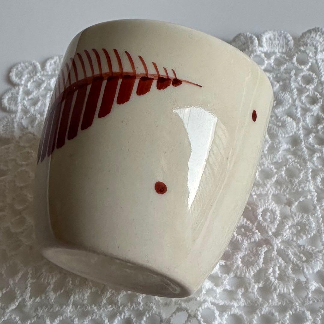 011 スージークーパー　ファエンツァ　赤茶色　エッグカップ