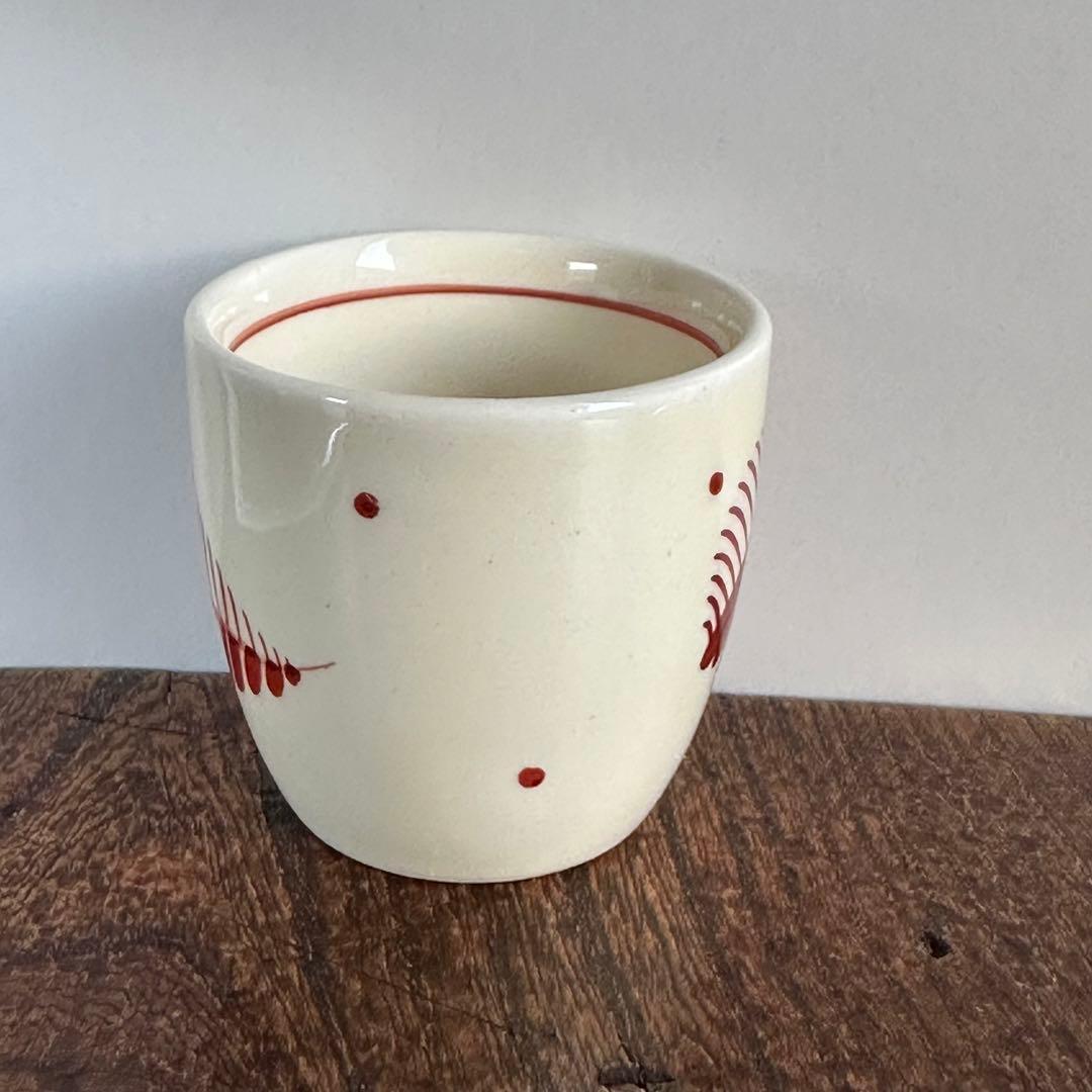 011 スージークーパー　ファエンツァ　赤茶色　エッグカップ