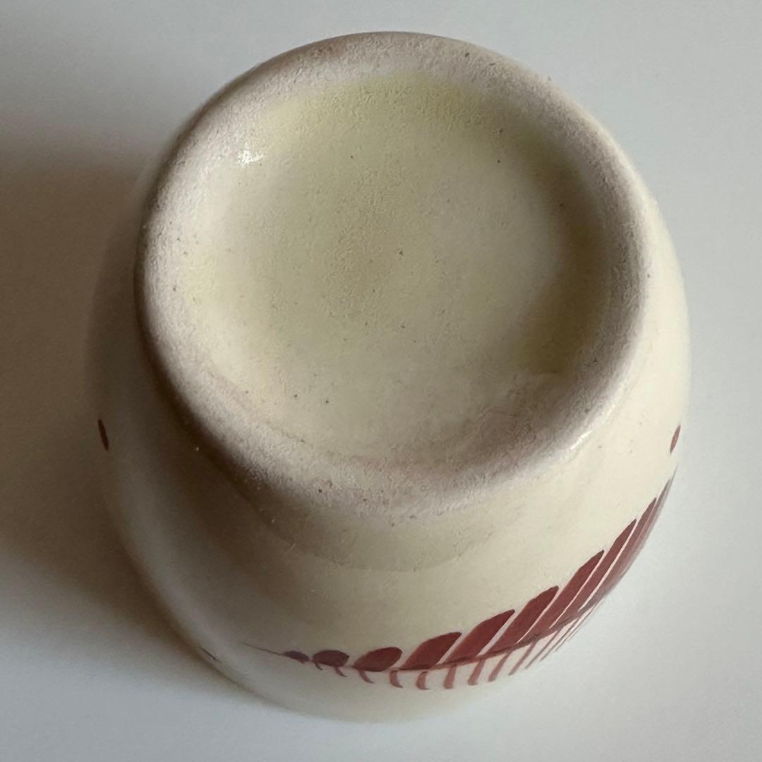 011 スージークーパー　ファエンツァ　赤茶色　エッグカップ