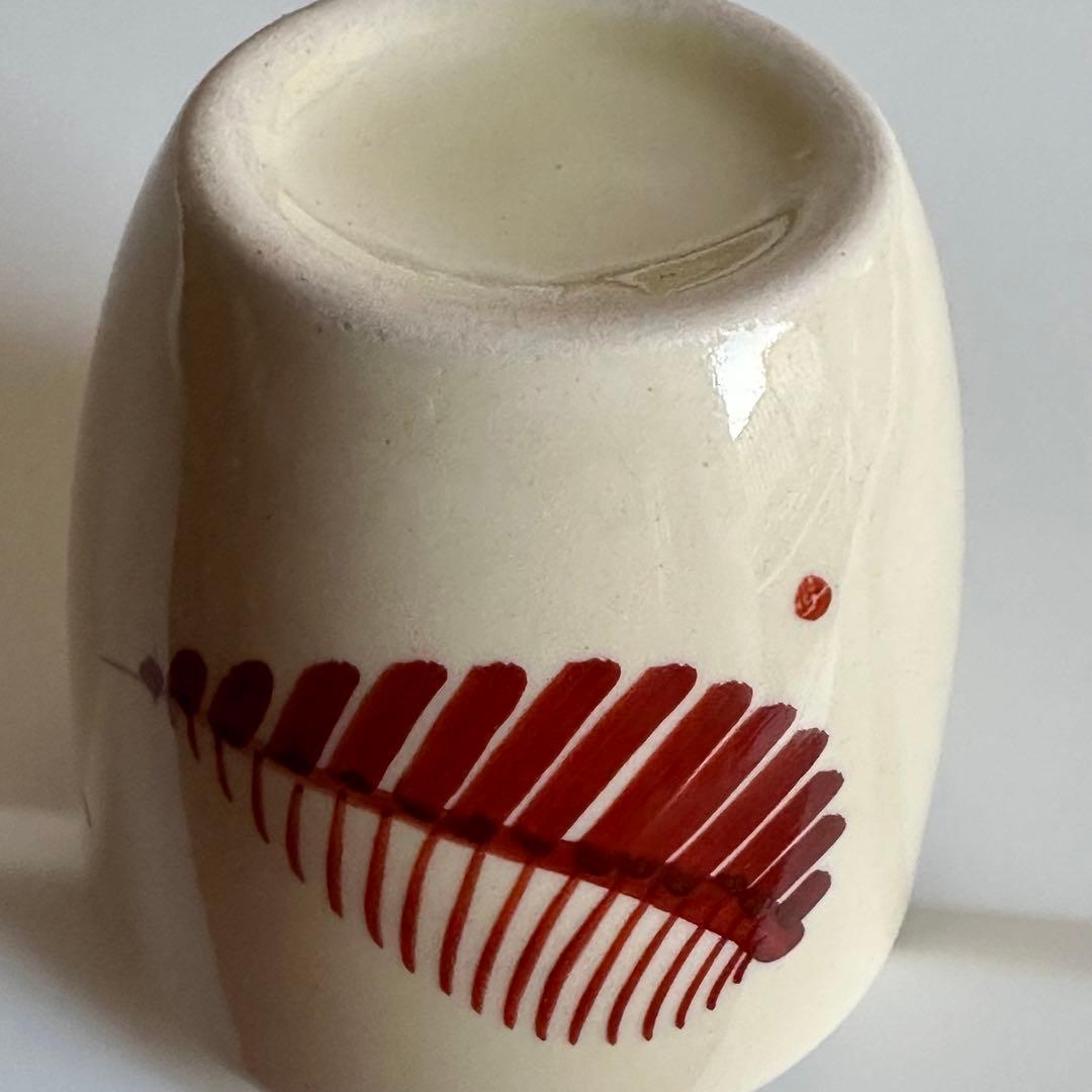 011 スージークーパー　ファエンツァ　赤茶色　エッグカップ