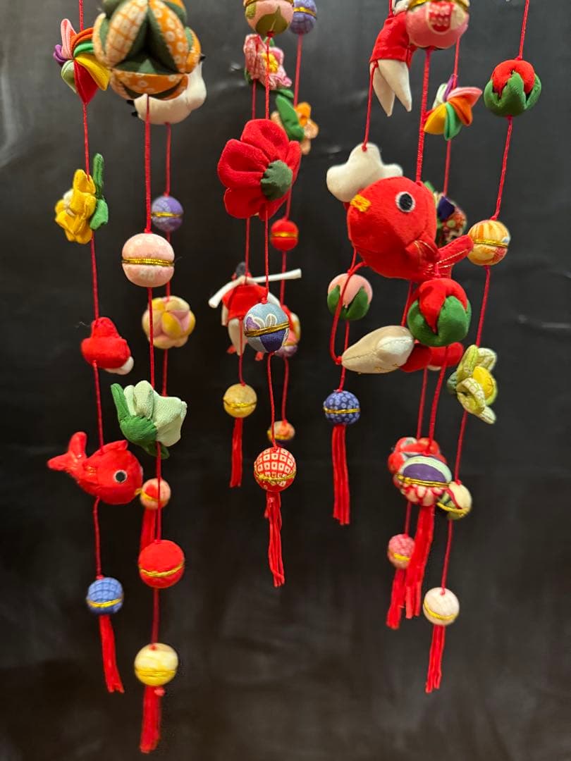 全長約85cm ちりめん細工 つるしヒナ つりビナ