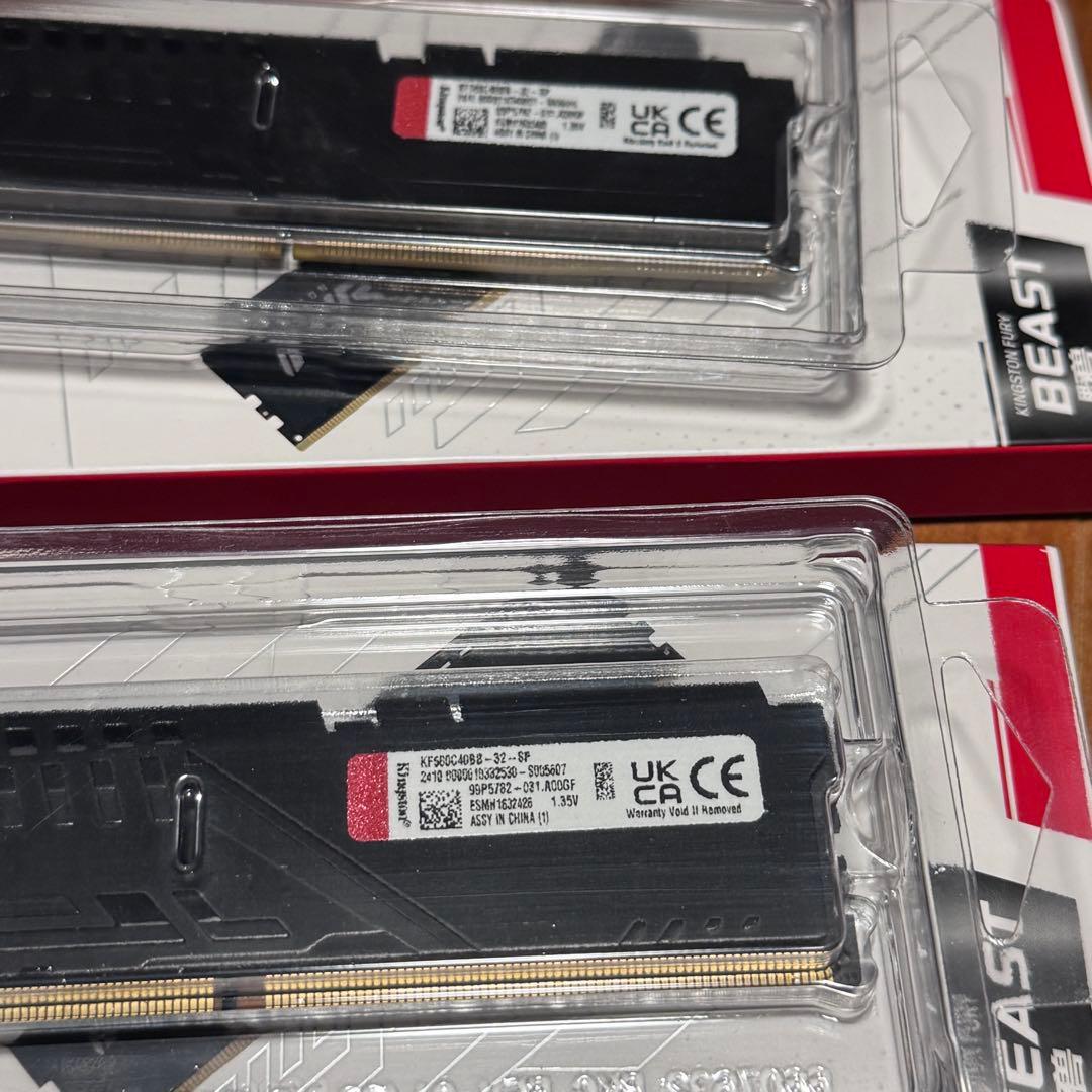 KINGSTON FURY BEAST DDR5 メモリー 32GB 2枚セット