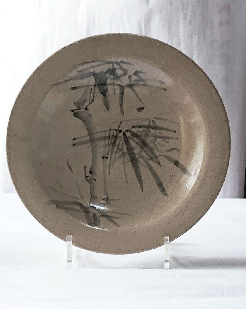 皿(石皿？) 竹絵