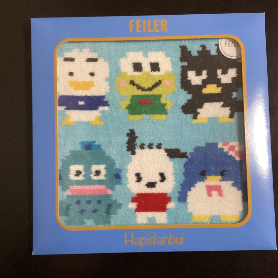 フェイラー サンリオ　キティ　はぴだんぶい　マロンクリーム　ハンカチ　3枚セット