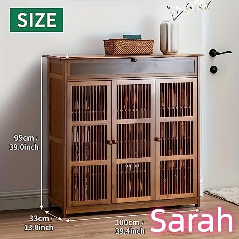 ビミティルーバーシューズキャビネット ドア付 省スペース 大容量