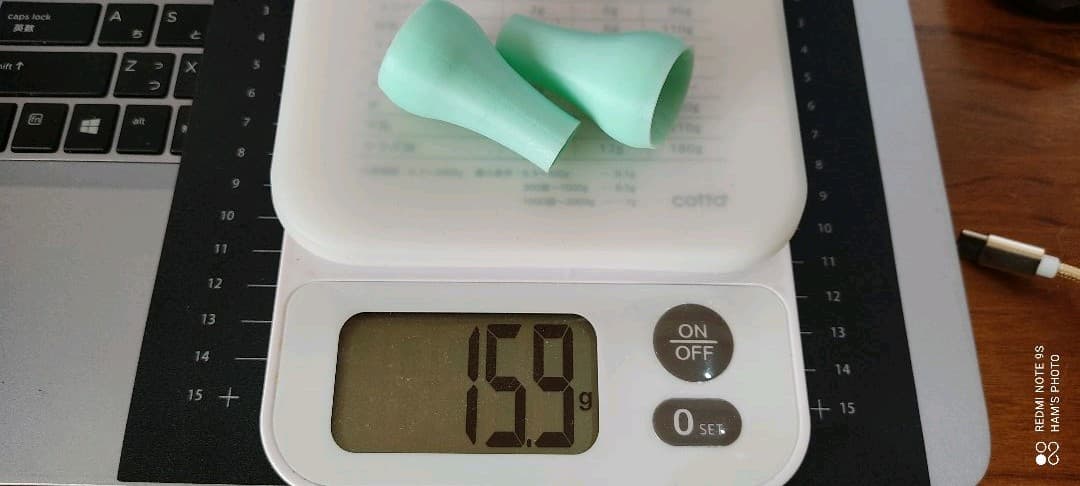 ハンドメイドノブ　TPR（ラバー素材）タイプC3　ライトブラウン2個