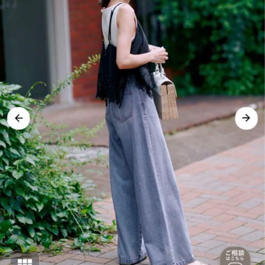 【新品タグ付】カットワークエンブロイダリーキャミソール