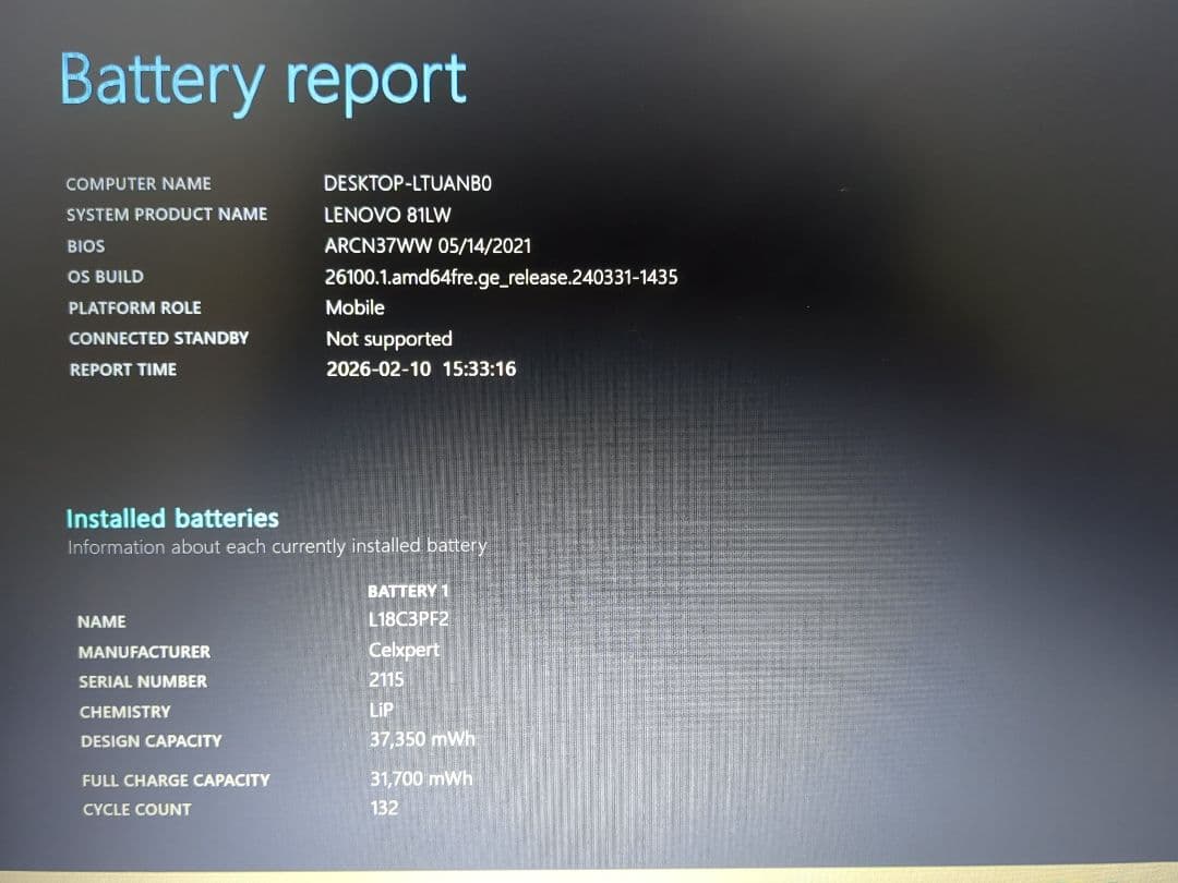 IdeaPad L340-15API Ryzen 5・8GB・SSD 128GB