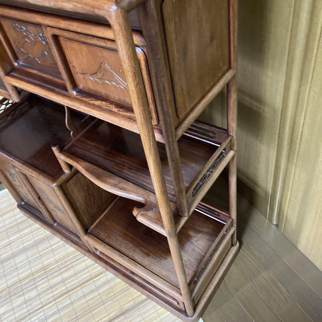 木彫棚 ※送料無料 透かし彫り 飾り棚 年代品 ヴィンテージ