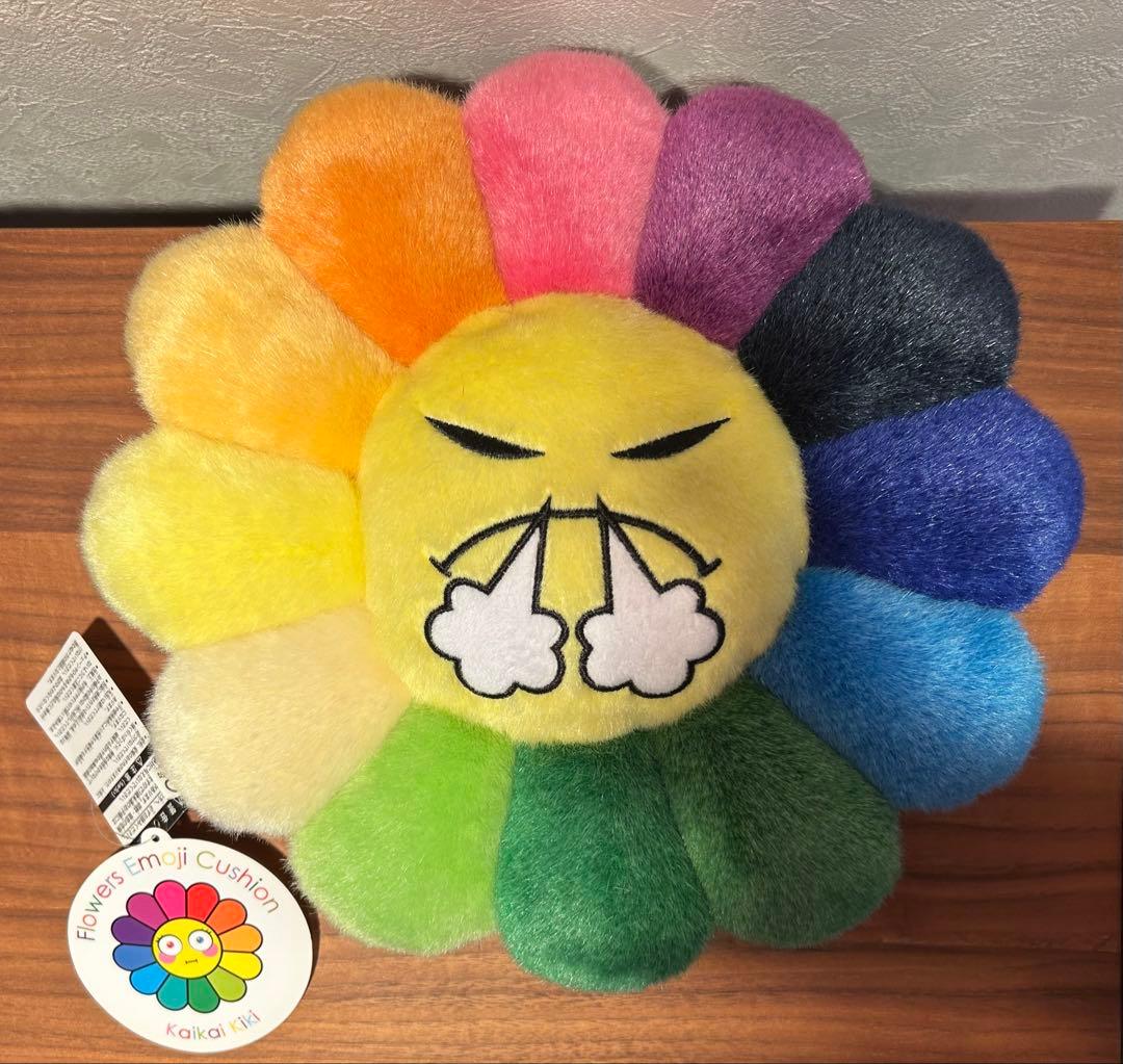 村上隆　フラワークッション　絵文字　 お花クッション　ぬいぐるみ 30cm