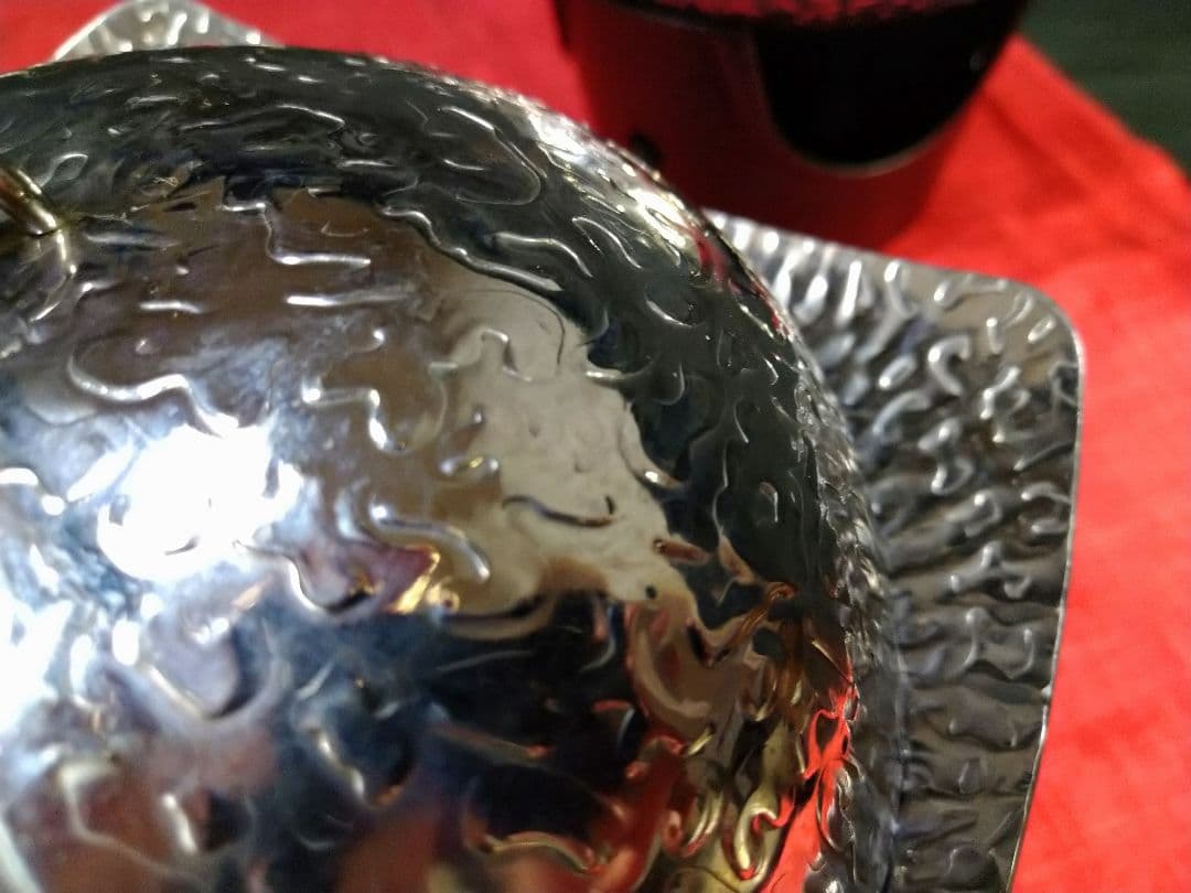 ⬛豪華な⬛高級【 ステンレス皿 食器 ・２人鍋用】&【ステンレス卓上丸型コンロ】