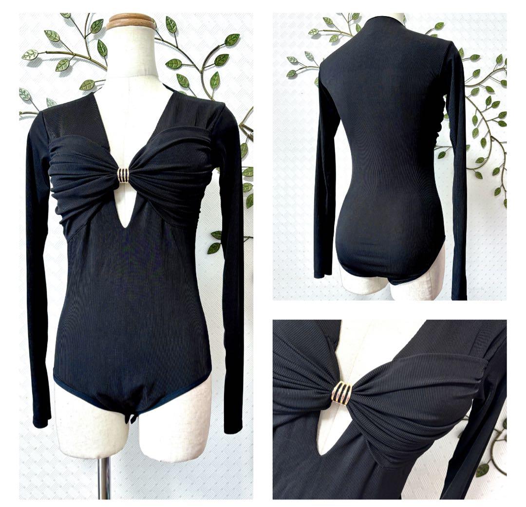 社交ダンス★新品★レッスンウェア★セクシー★2点セット★黒色