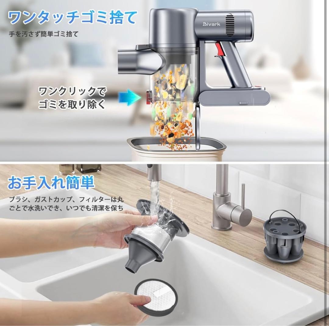 ❣️最新型❣️掃除機 コードレス　業界初LEDライト　コードレス掃除機 サイクロン式