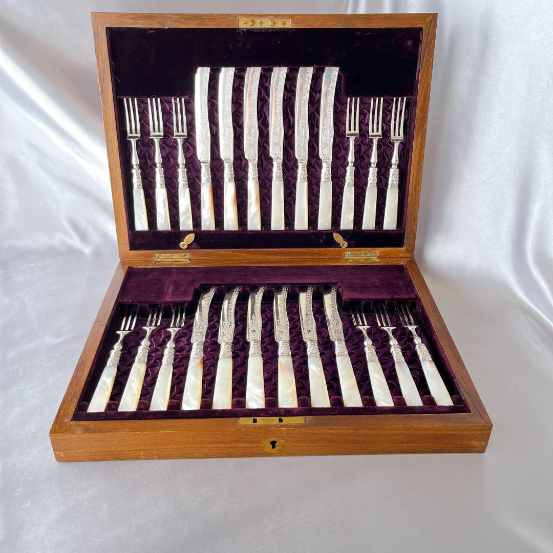 【Allen & Darwin】【白蝶貝 】デザートセット マザーオブパール