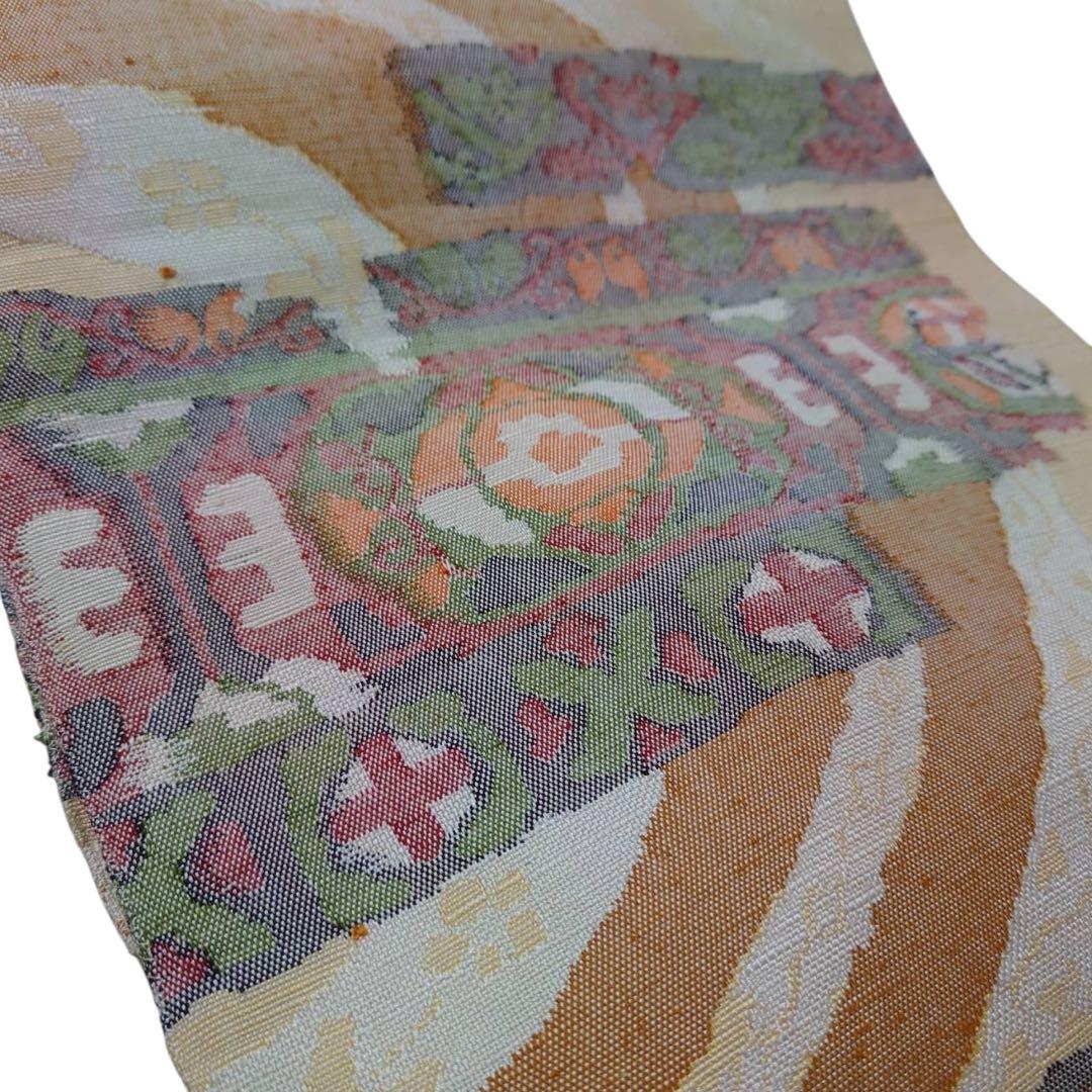 未使用近い　美品　袷　正絹　大島紬　小紋　フルセット