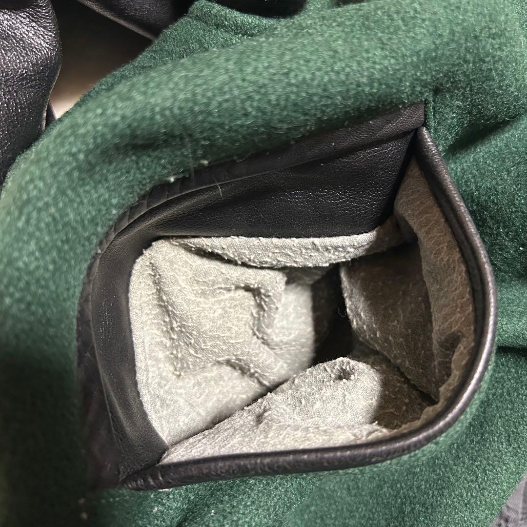 レア SCENE by VAN JAC バックロゴ 牛革 袖 スタジャン 緑 L