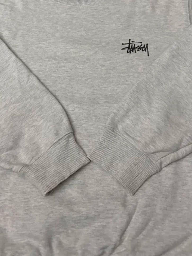 ステューシー ストックロゴ トレーナー グレー L