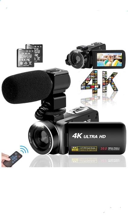 大人気 4KウルトラHDビデオカメラ マイク付き