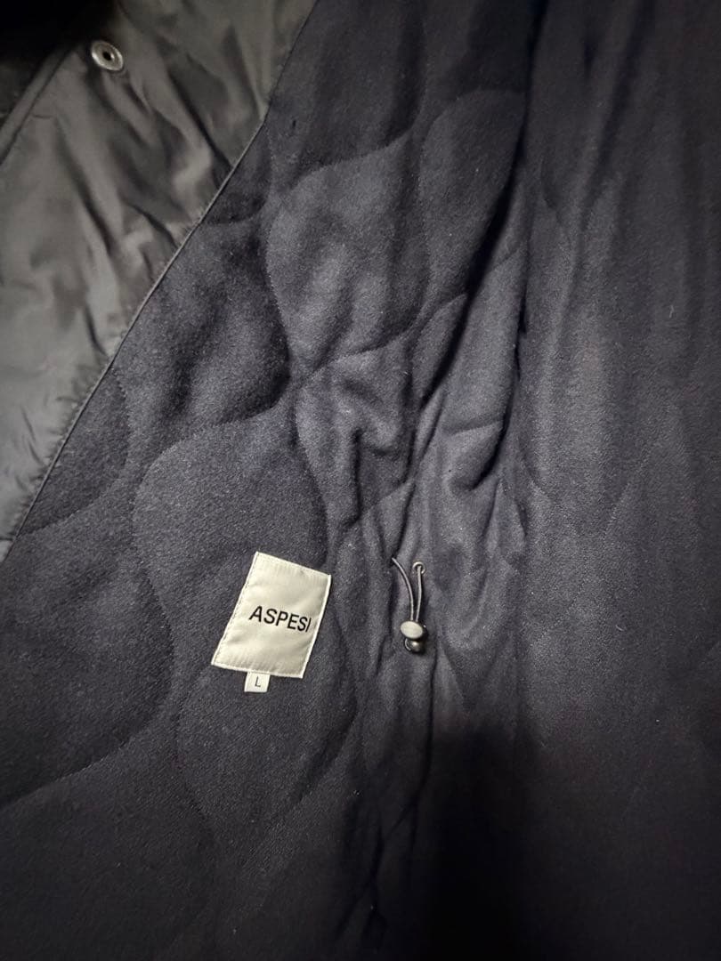 ASPESI ネイビー ナイロンジャケット
