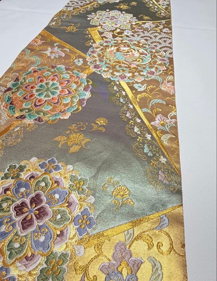 高級 袋帯 正絹 六通柄 西陣織 唐織 フォーマル 訪問着 留袖 色無地