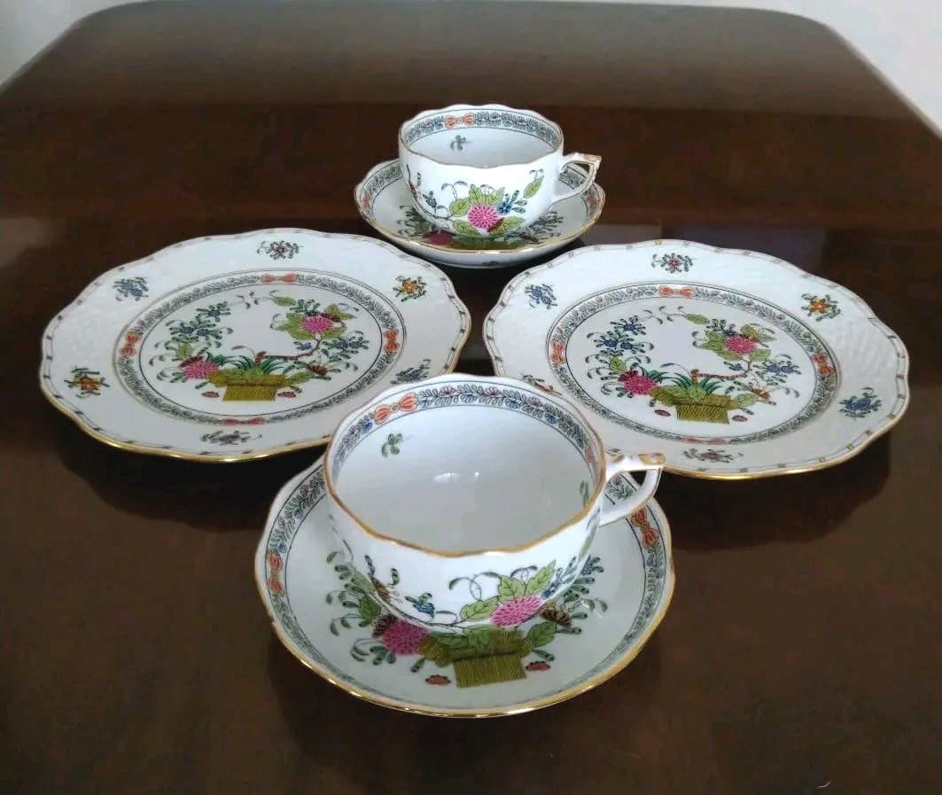 ヘレンド　インドの華多彩色　ティーセット