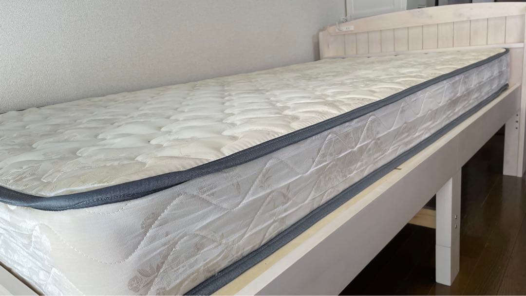 カントリー調 天然木 すのこベッド シングル フレームのみ 高さ調整