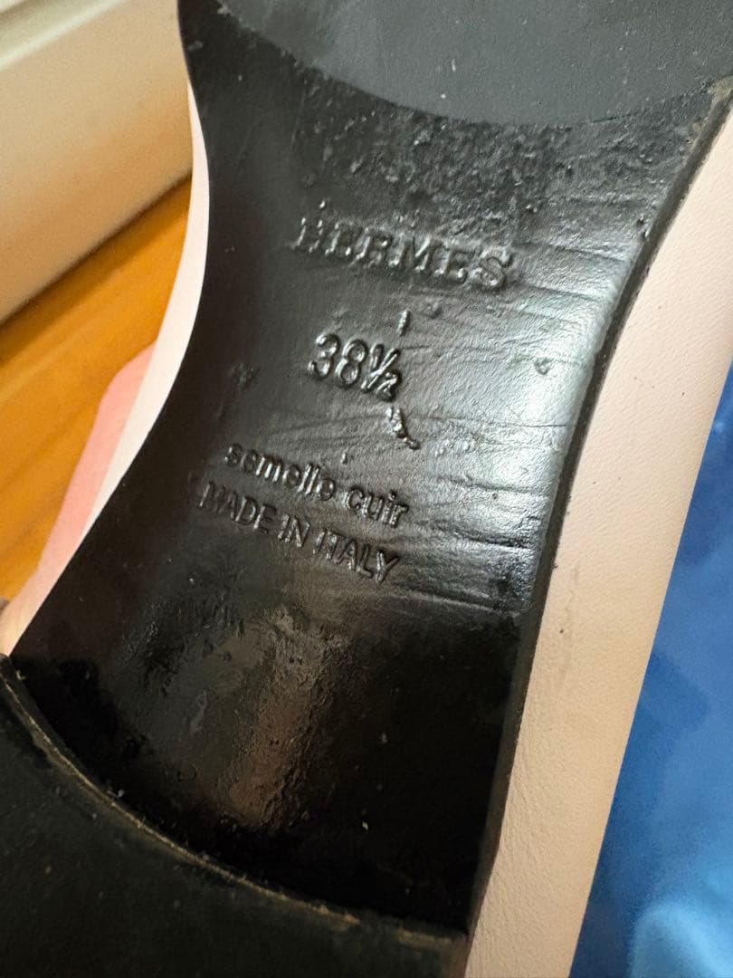 エルメス　ピンク　モカシン