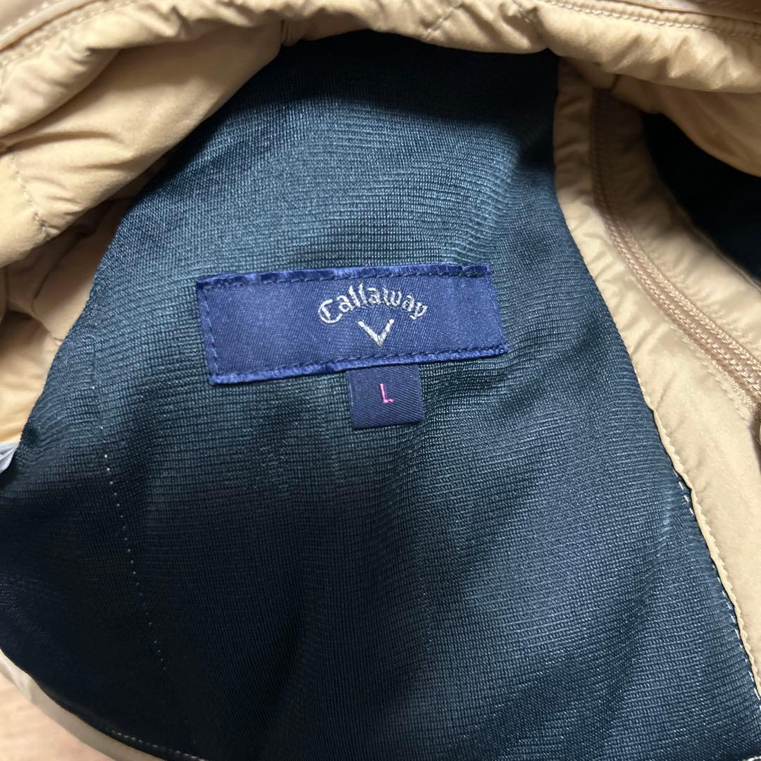 Callaway キャロウェイ　ゴルフウエア　ダウンベスト　ロング丈　ベージュ