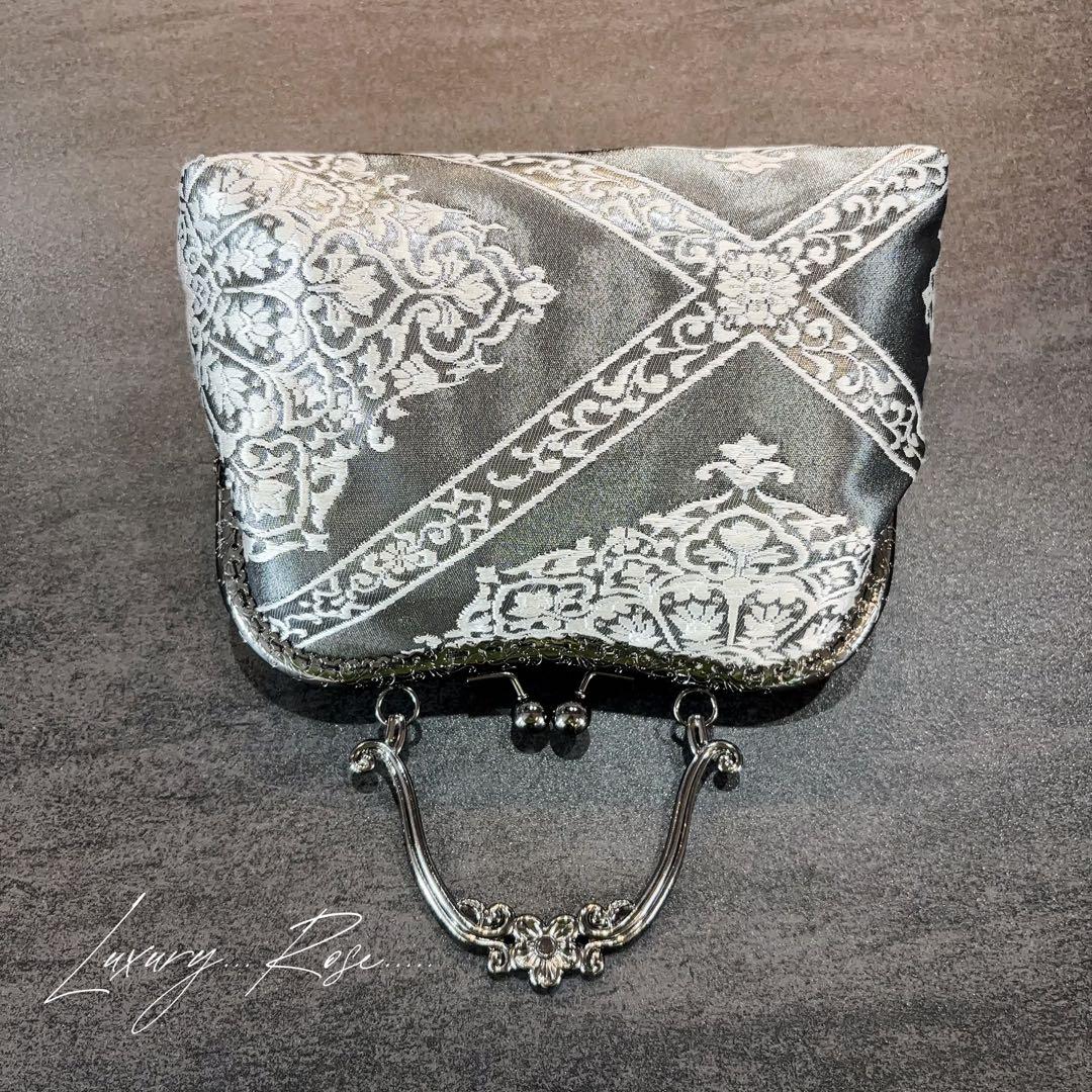 9月新作！数量限定希少ブラック金箔♡格の高い華紋柄の最高級西陣帯バッグフォーマル