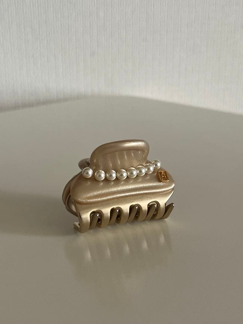 ALEXANDRE DE PARIS パール付きヘアクリップ　Sサイズ