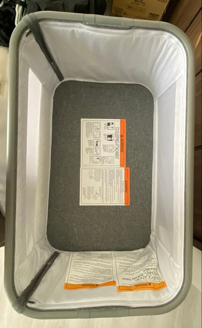 【新品同様•美品】ベビーベッド　折りたたみ　ワゴン　組立不要