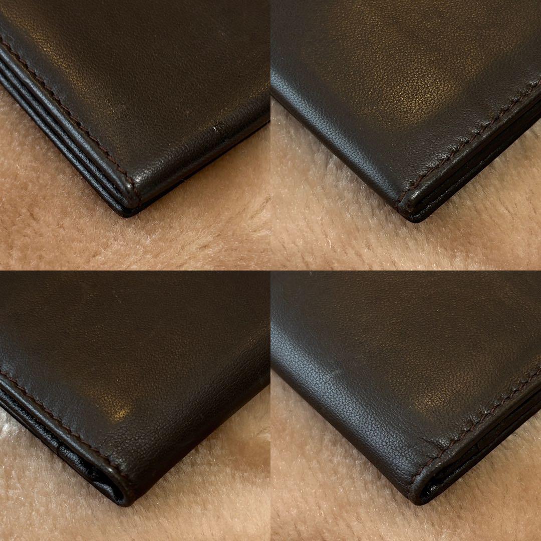 LOEWEロエベ名刺入れカードケースユニセックスレディースメンズ焦げ茶色系DBR