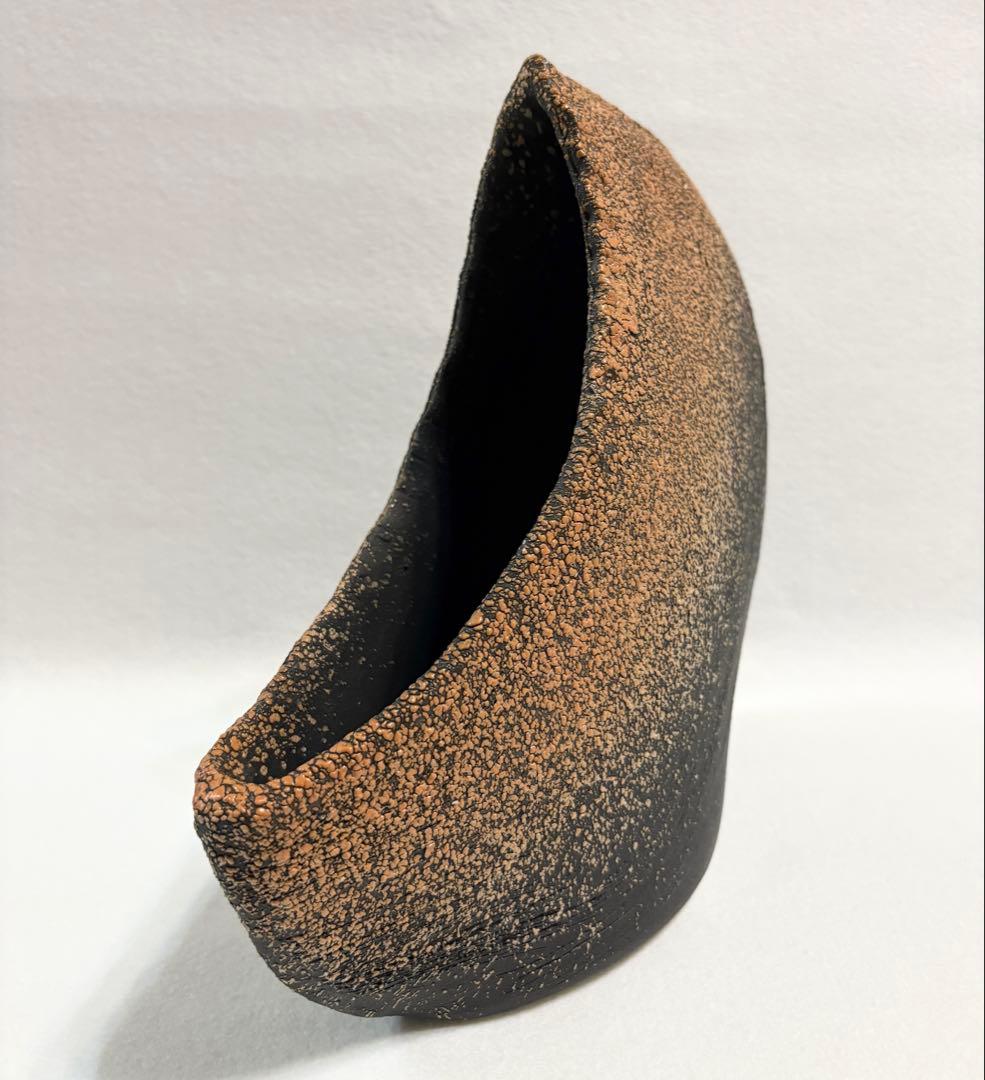 信楽焼 花瓶 花入 花器 華道具 月モチーフ MOON 陶芸 信楽