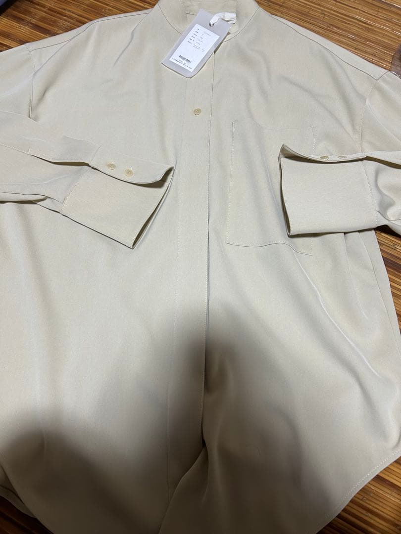 トゥデイフル　スタンドカラーツイルシャツ