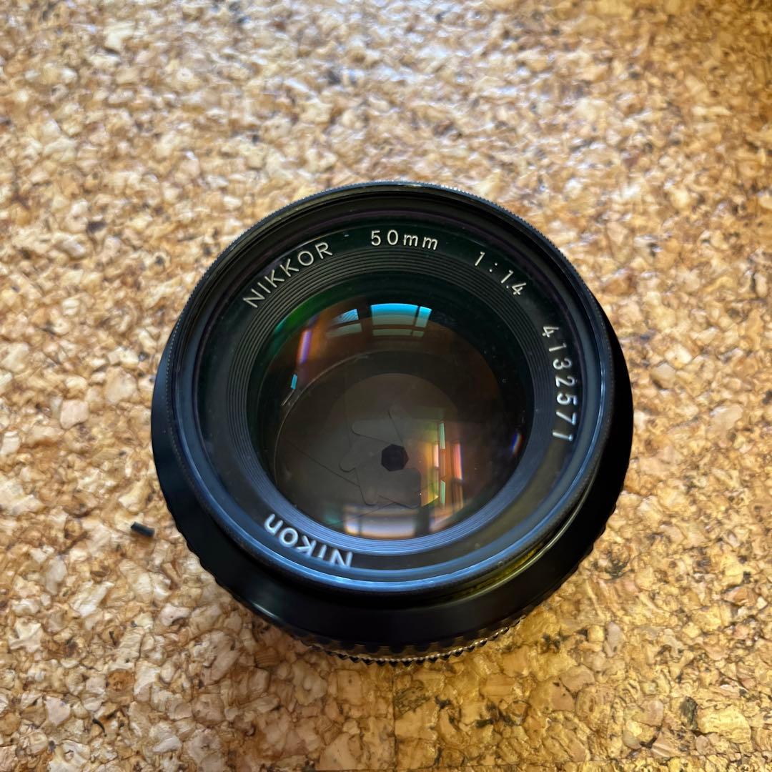 Nikon 一眼レフカメラ 50mm f1.4 ナショナル　カメラストロボ