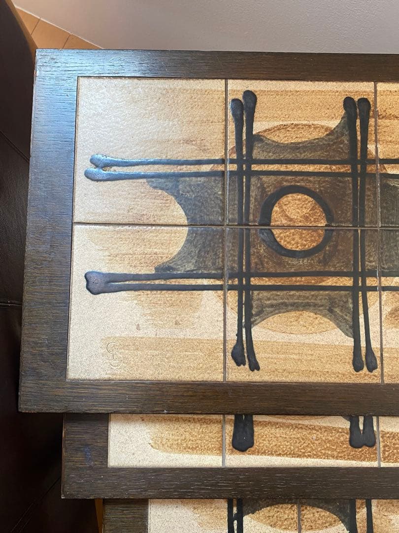 【special】ロイヤルコペンハーゲン社　タイルトップネストテーブル　70s