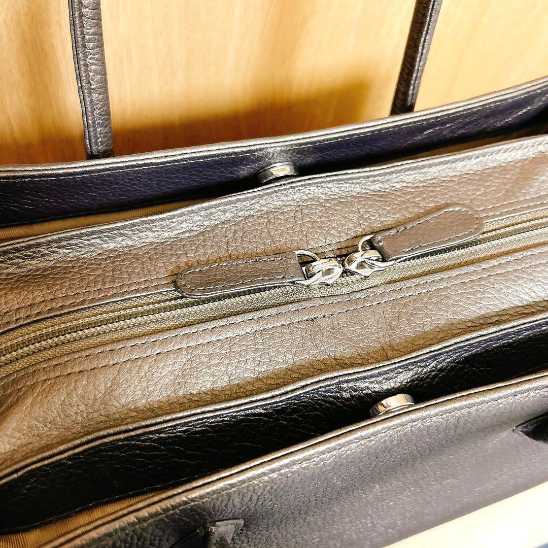 衿秀　利休バッグ　牛革　和装バッグ　レザー　ブラウン系　ブロンズ　和洋兼用