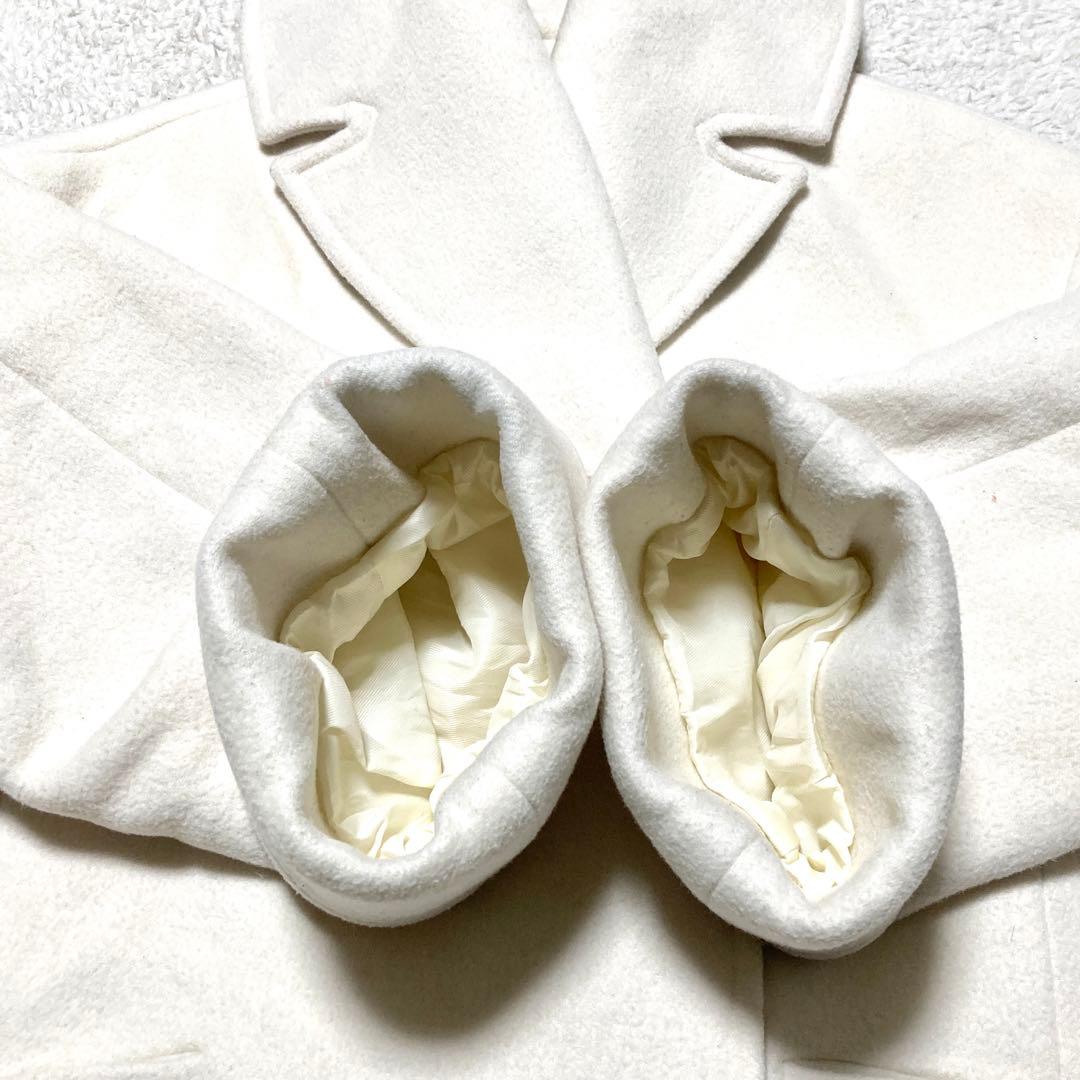 23AW✨ セルフォード ビッグカラーショートコート ウール アイボリー F