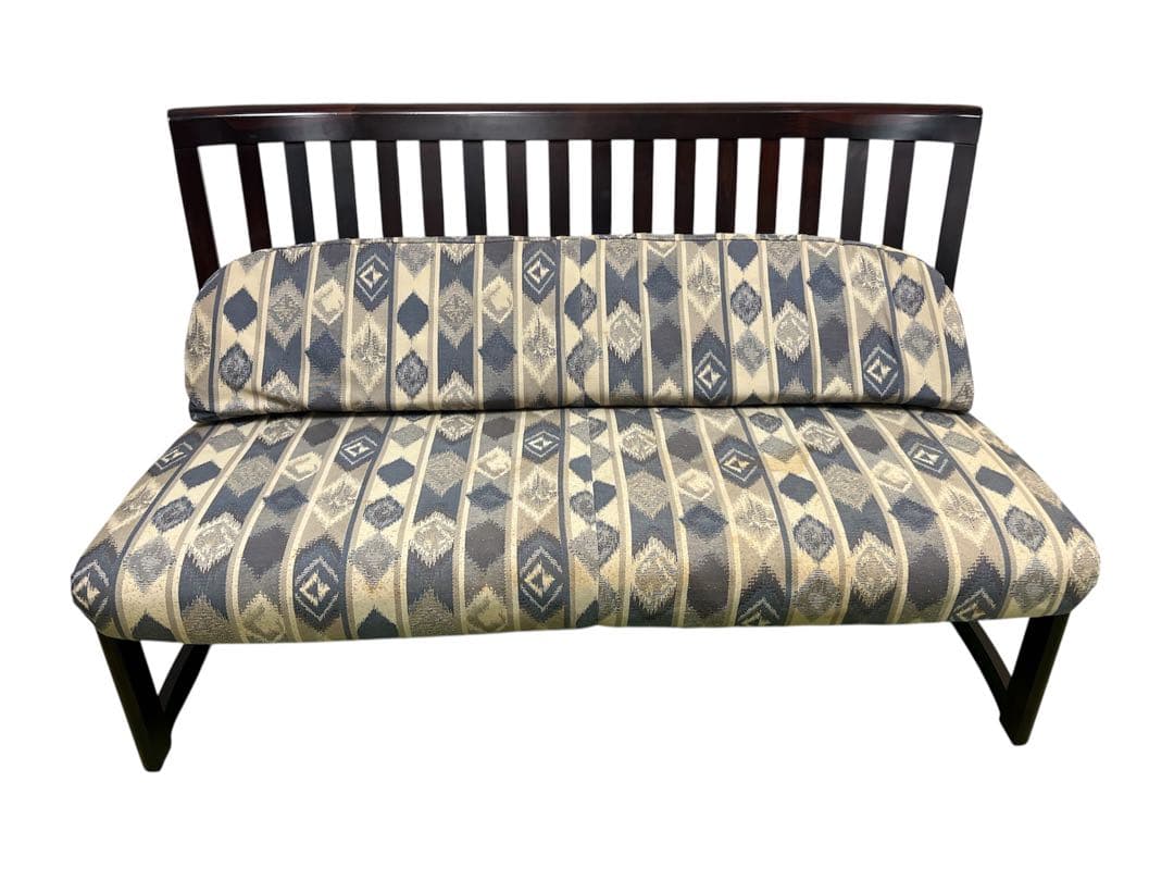 90s【オールドカリモク ベンチソファのみ】幅1200×奥行620×高745cm