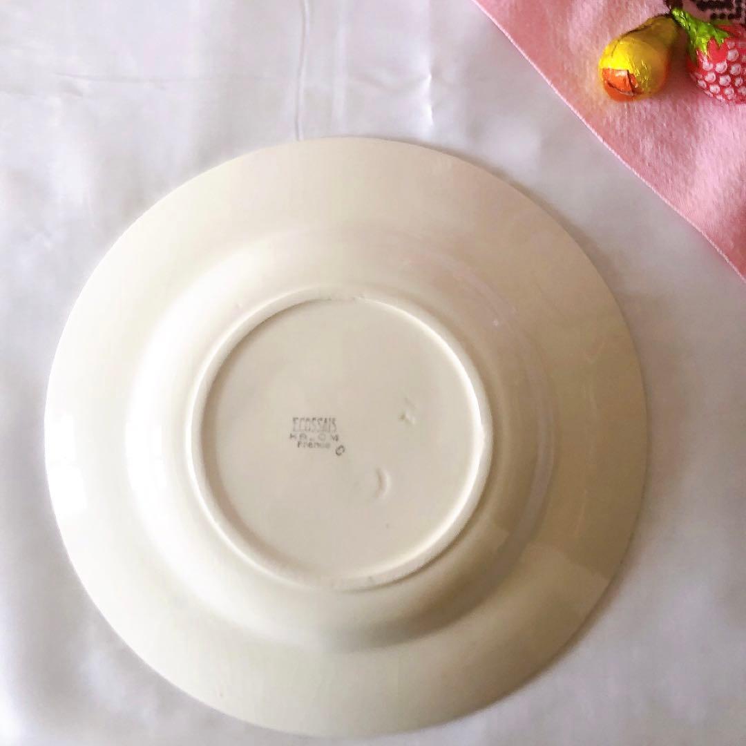 クレイユエモントロー HBCM スーププレート　D フランスアンティーク食器