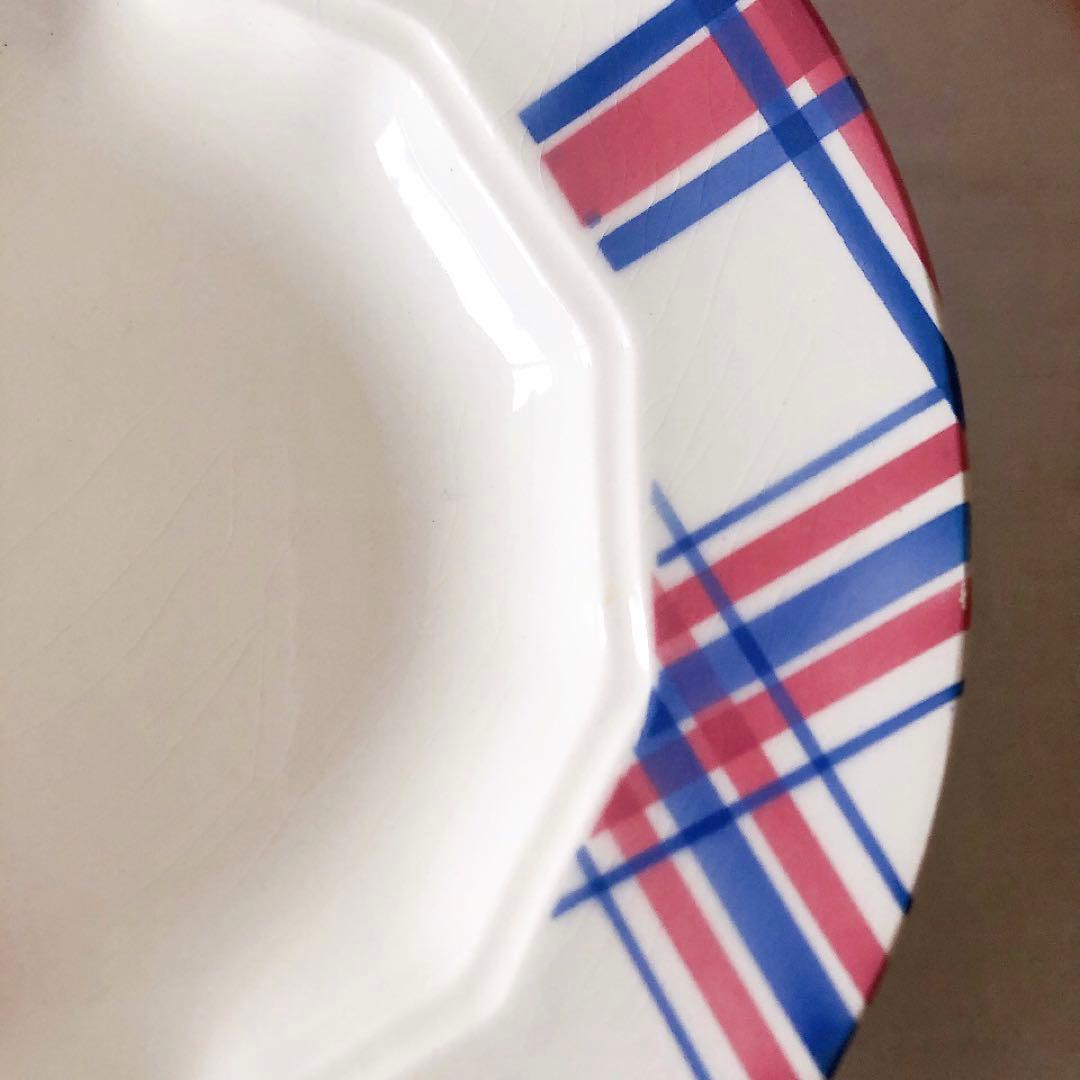 クレイユエモントロー HBCM スーププレート　D フランスアンティーク食器