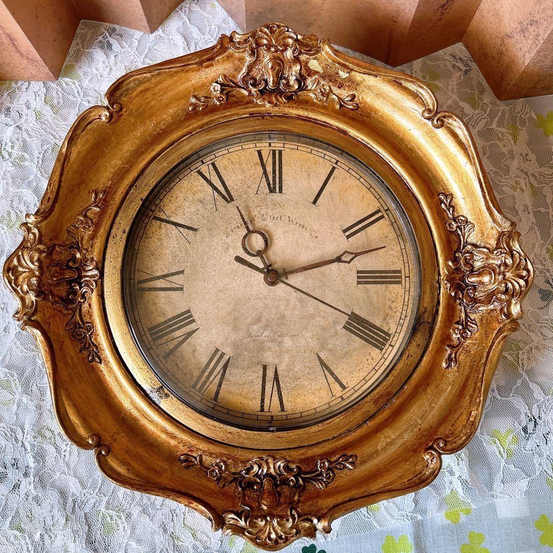 フレンチアンティーク調 壁掛け時計 GL №.1 ウォールクロック 店舗什器