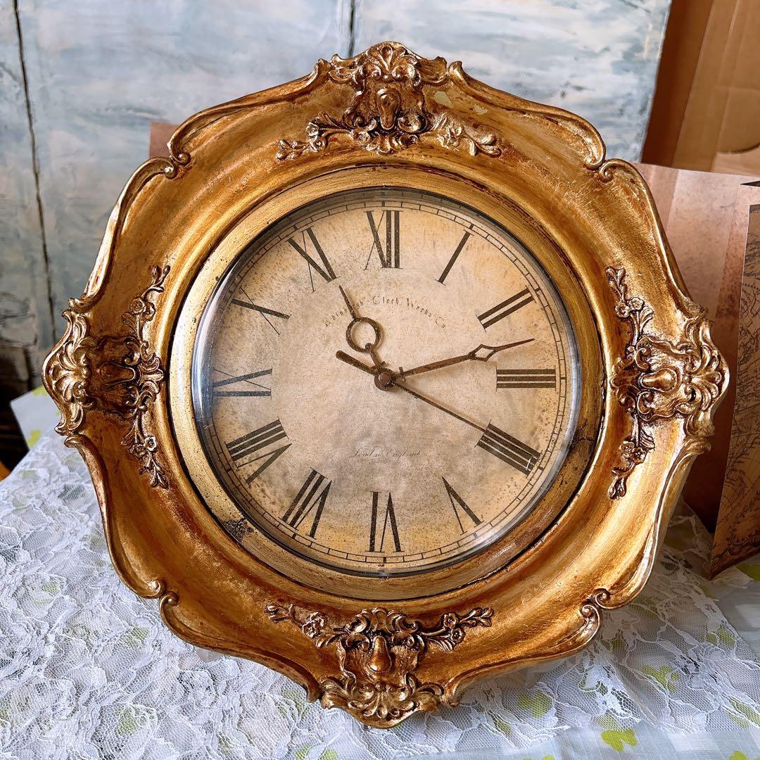 フレンチアンティーク調 壁掛け時計 GL №.1 ウォールクロック 店舗什器