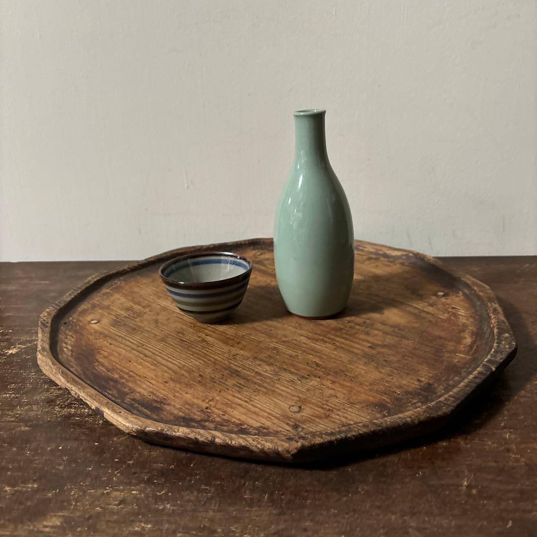 李朝十二角膳天板その64 盆.古道具.骨董品.韓国骨董. Antique.酒器盆