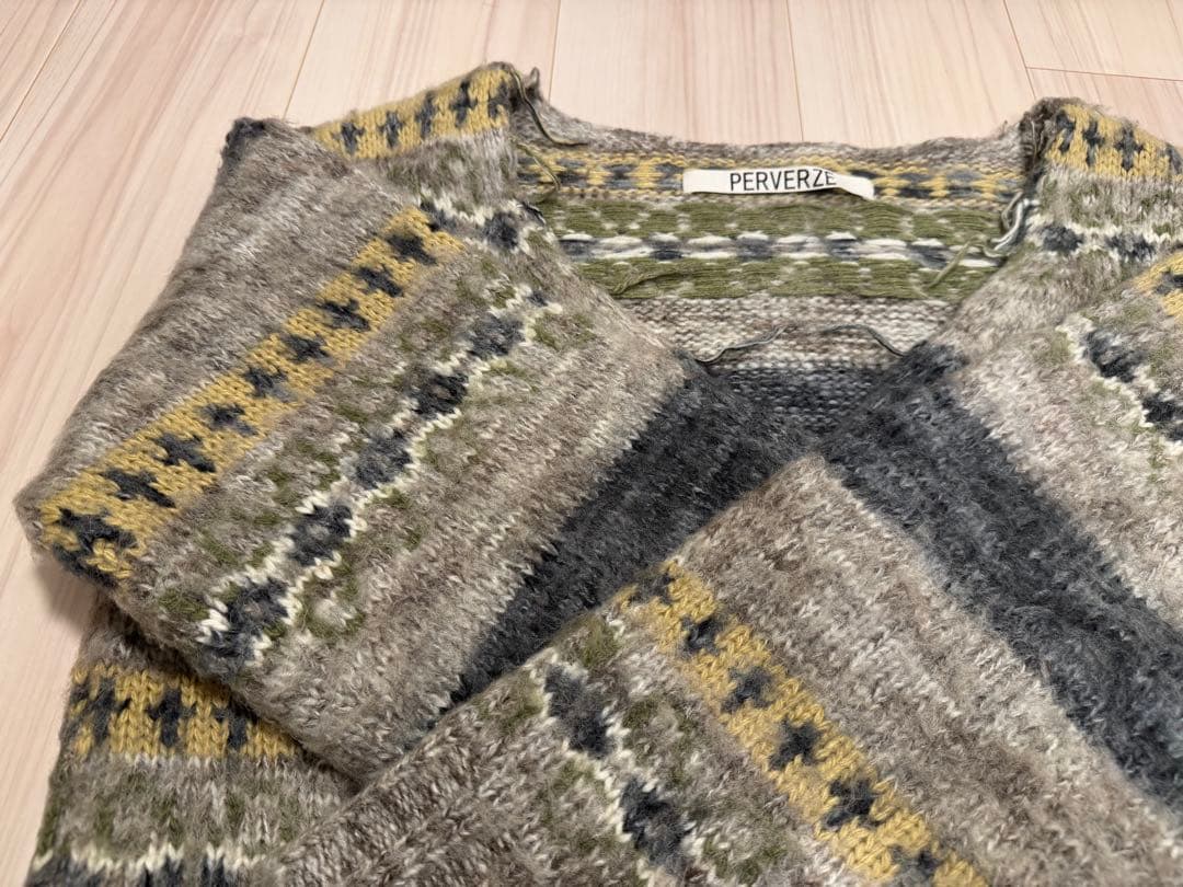 PERVERZE モヘア カーディガン 2022 gray セーター パーバーズ